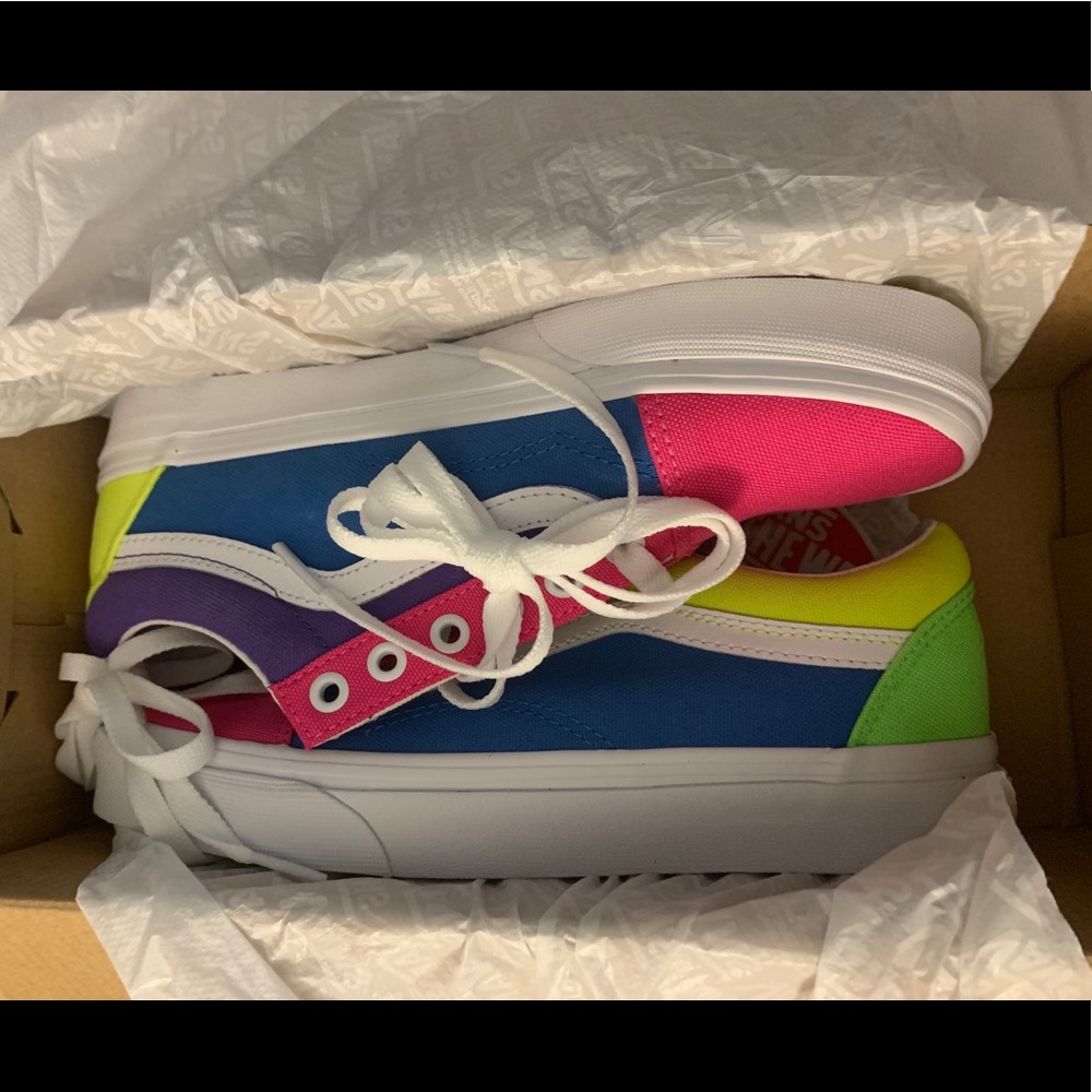 Old Skool Vans Neon Color-block